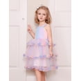thumbnail image 3 of Arshiner Toddler Girls Tulle Dress Tiered Ruffle Fluffy Spaghetti Straps Tutu Dresses Summer Clothes, 3 of 6