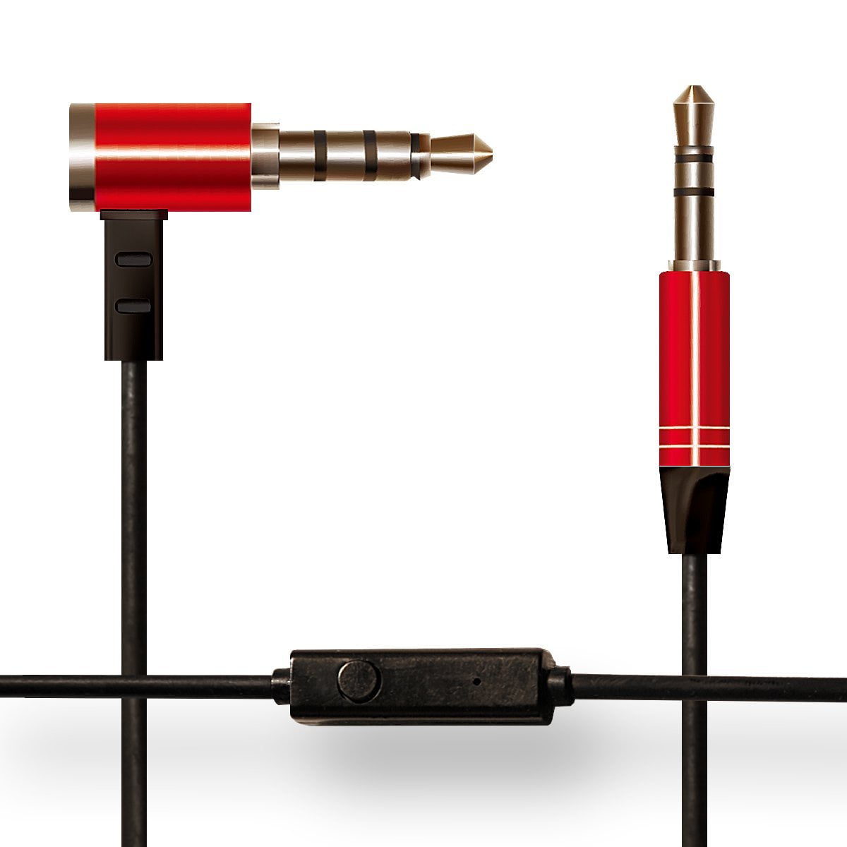 AUX Cable with Mic, Mabee® (3ft) 3.5mm Male Universal Gold Plated and
