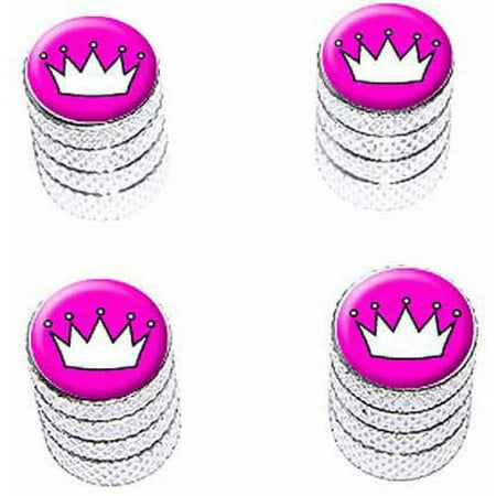 Crown Valve Caps - Princess Crown Tiara Tire Rim Wheel Aluminum Valve Stem Caps, Multiple Colors