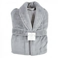 thumbnail image 2 of Hudson Home Collection Mens Boy Shawl Collar Plush Robe, Gray, Large X-Large (Lxl), 2 of 3