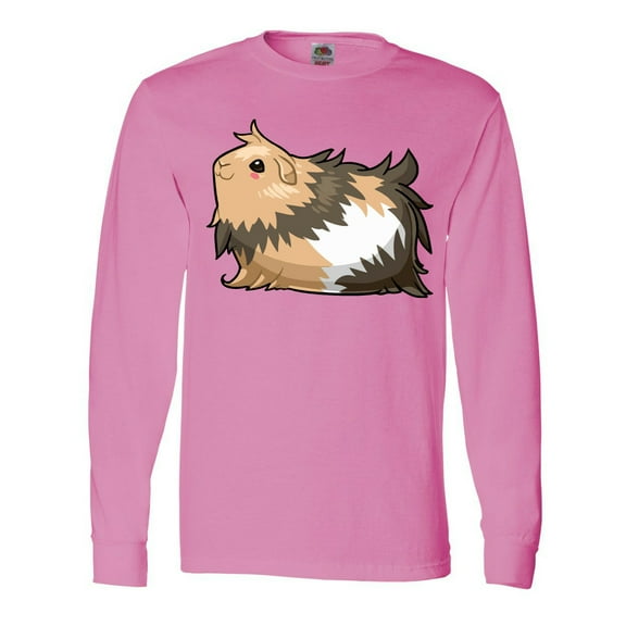 Inktastic Cute Long Haired Guinea Pig Long Sleeve T-Shirt