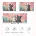 thumbnail image 4 of Haosy Satin Pillowcase for Hair and Skin Standard Cooling Silk Pillow Case with Envelope Closure Cats Pink Cherry Blossoms 20"x26", 4 of 9