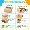 thumbnail image 5 of Shape & Color Sorting Montessori Toys, 3 in 1 Learning Fine Motor Skills  Wooden Sensory Toys for Toddlers 1-3, Preschool Learning Activities Matching Game, Christmas Birthday Gifts for Boys and Girl, 5 of 8