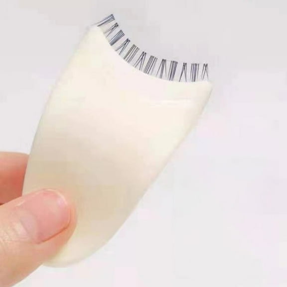 LULULION 4Pcs False Lash Applicator Clip Portable Light Yellow Plastic Makeup Supplies