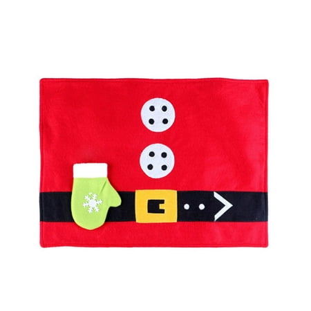 

Christmas PlaceMats and Dish Bowl Food Mat Christmas Decoration Santa Claus