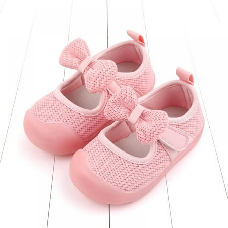 

Infant Baby Girls Shoes Non-Slip Bowknot Princess Dress Mary Jane Flats Toddler First Walker Baby Shoes 1-3.5Years