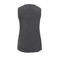 thumbnail image 4 of MIXUE Womens Summer Tops Summer Solid Color V Neck Fashion Sleeveless Vest Pullover Tshirts Activewear,Gray,XL, 4 of 4