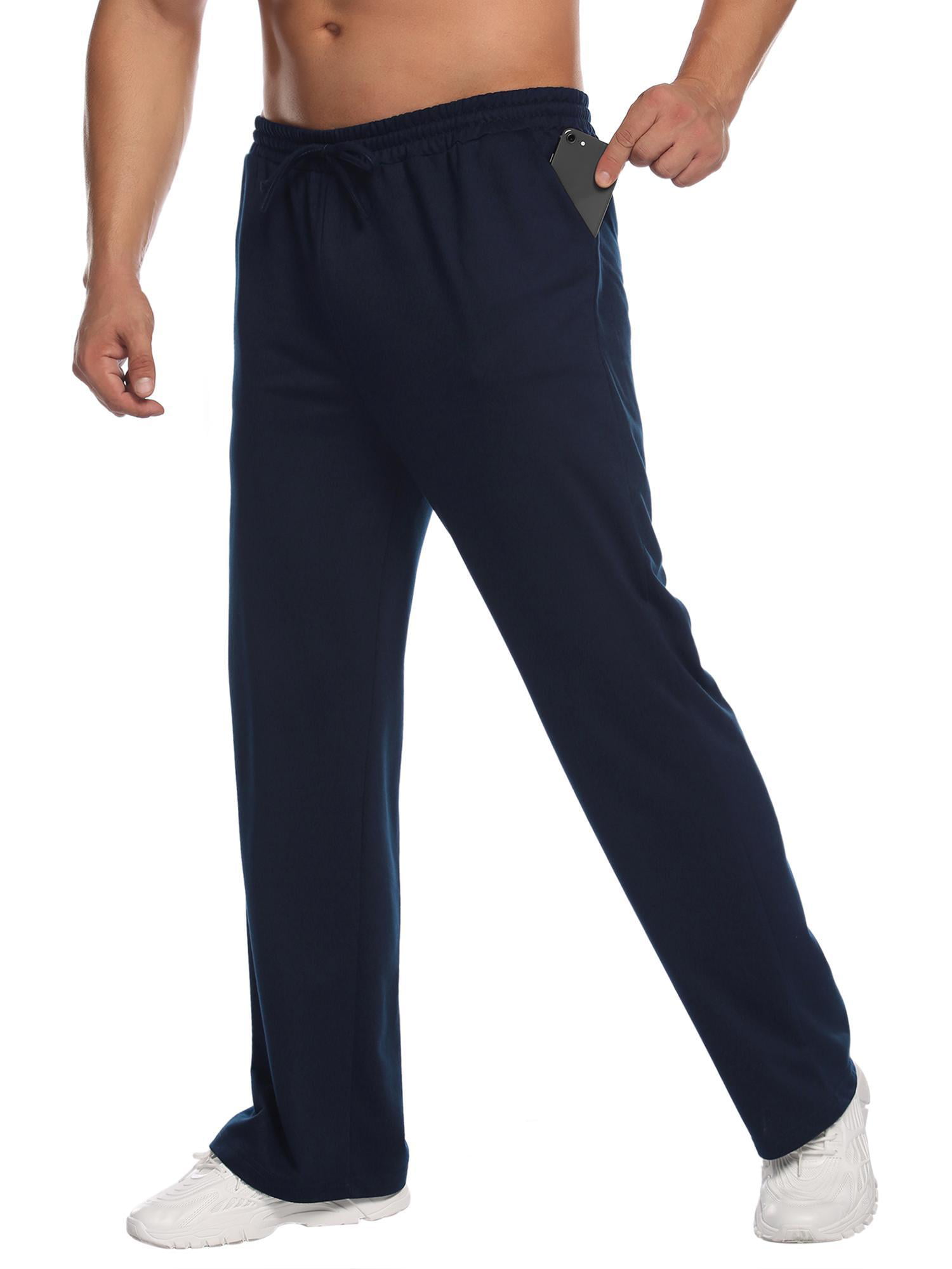  Deyeek Mens Wide Leg Sweatpants Open Bottom Baggy Warm-Up Track  Pants Lightweight Sweatpants with Pockets Navy Blue : Clothing, Shoes &  Jewelry