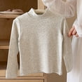 thumbnail image 5 of Girls Mock Neck Long Sleeve Sweatshirts Turtleneck Fleece Sweater Pullover, 5 of 5