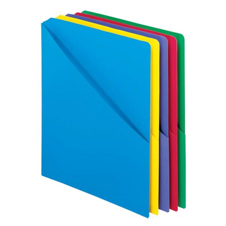 Pendaflex Slash-Pocket Project Folders with Holder for CDs/DVDs, 11" x 8 1/2", Assorted Colors, Pack Of 25