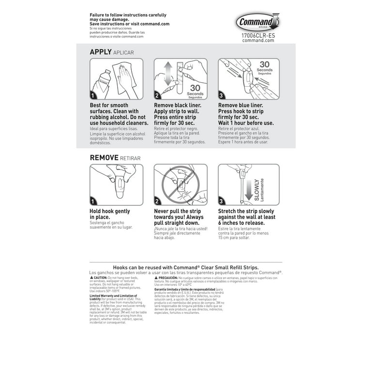 【送料無料/新品】 Damage-Free Clear Command Mini Small 42 Pack, Mega Hooks 建築金具