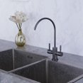 thumbnail image 2 of Kitchen Faucet Water Filter Swivel Single Cold Water Stainless Steel Single Hole Dual Outlet Water Purifier Faucets-Grey, 2 of 6