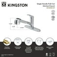 thumbnail image 5 of Kingston Brass GSC881NCLSP Single-Handle 1-or-3 Hole Deck Mount Pull-Out Sprayer Kitchen Faucet in Polished Chrome, 5 of 5