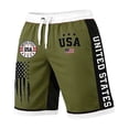 thumbnail image 2 of 4th of July Shorts for Men - 250th Anniversary Patriotic Print Shorts, Stars and Stripes Casual Summer Beach Holiday Shorts XL, 2 of 4
