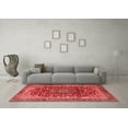 thumbnail image 3 of Ahgly Company Indoor Square Medallion Red Traditional Area Rugs, 4' Square, 3 of 4