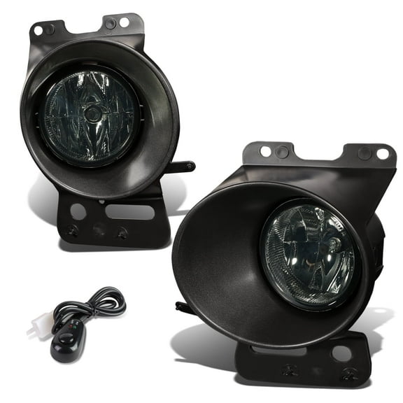 DNA Motoring Smoked Fog Light Kit w/Bezel Wiring harness Switch For 06-08 Ford F150 Lincoln Mark LT