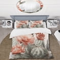 thumbnail image 2 of Designart "Desert Cactus in Red" Floral Cactus Bedding Covert Set - Leaves Red Floral Bed Set With 2 Shams, 2 of 6