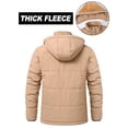 thumbnail image 4 of Weilanxin Men's Winter Jacket with Hood Fleece Lined Water Repellent Windproof Thicken Parka Winter Coat for Skiing Hiking Work, 4 of 11