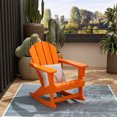 thumbnail image 1 of Westintrends Mecedora Ext. Malibu Clásica Madera Poliéster Resist. a Todo Clima, Silla Adirondack Plást. para Patio y Césped, Soporte 350 Lb, Color Naranja, 1 of 9