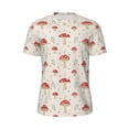 thumbnail image 5 of Wukai Mushroom Print Men's Short-Sleeved Mesh T-Shirt,Quick-Dry Short Sleeve Workout T-Shirt-6X-Large, 5 of 8