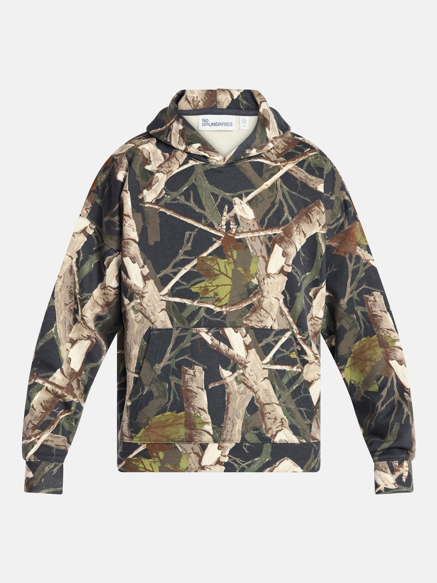 No Boundaries Oversized Hoodie with Long Sleeves, Men's XS-4XLT