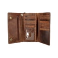 thumbnail image 3 of CTM®  Crazy Horse Leather RFID Long Trifold Chain Wallet (Men's), 3 of 4