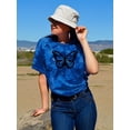 thumbnail image 2 of Monarch Butterfly Handdrawn Tie Dye Crystal Women -Image by Shutterstock, Female Small, 2 of 4