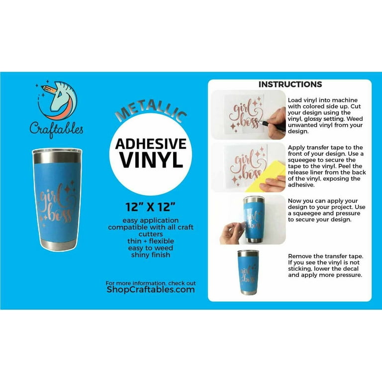 Reflective Adhesive Craft Vinyl Blue Permanent Decal Vinyl 12 x
