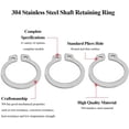 thumbnail image 4 of Retaining Rings, 50 Pcs External Circlips C-Clip Snap Rings, 304 Stainless Steel, For Axles, Shafts & Other Moving Parts (21mm), 4 of 8