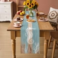 thumbnail image 2 of Coastal Sea Horse Table Runner 70 Inches, Summer Coral Ocean Vintage Wood Bed Runner Dresser Scarves Tabletop for Indoor Outdoor Parties/Ceremony/Banquet, 13" x 70", 2 of 9