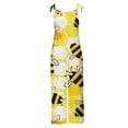 thumbnail image 6 of Summer Savings Clearance! Titcea Womens Romper Bee Festival Printed Round Neck Sleeveless Adjustable Straps Jumpsuits Loose Casual Rompers with Pockets,Gifts for Mom/Her, 6 of 6