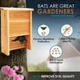 thumbnail image 6 of XL Bat Houses for Outside Clearance 16"x12" - Cedar Bat Box for Outdoor- Wall Post Pole Mountable - Alaskan Old Gowth Red Cedar - Bat Supplies for Wildlife Enthusiast Choice, 6 of 6