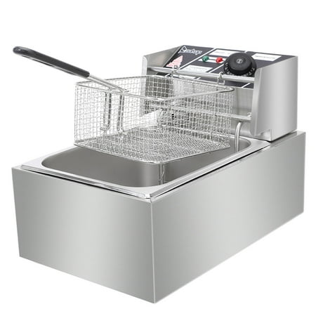 

ZOKOP 6L/12L Stainless Steel Single Double Tank Electric Fryer Commercial Home French Fries Frying Machine