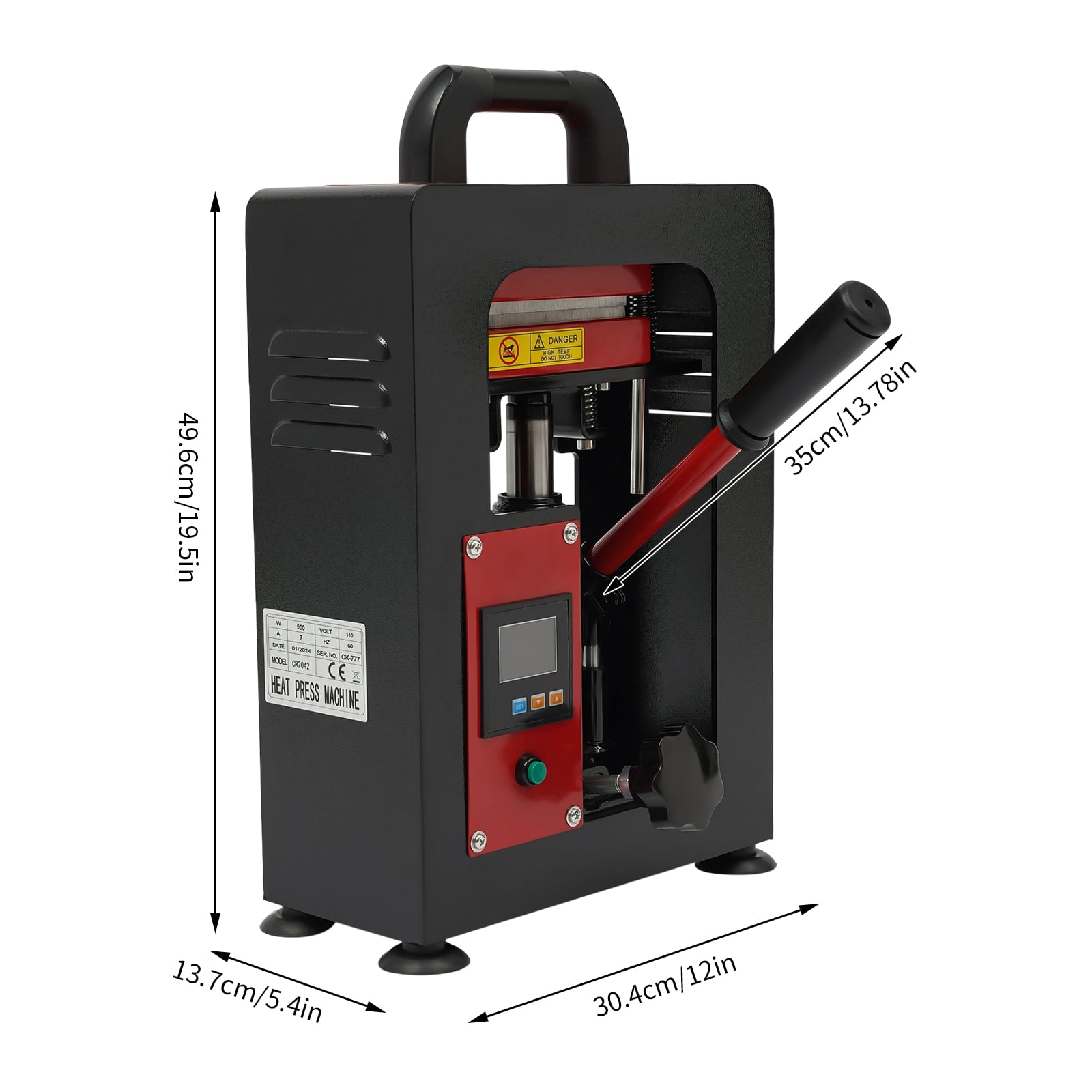 1 PCS Black Hydraulic Heat Press Machine, Used for Bonding, Extracting Vegetable Oils, Stamping Patterns on Clothes or Bags