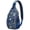 Colorful Ocean, variant on Fantasy Owl Night Sky Sling Backpack, Artistic Owl and Magical Moon Print Crossbody Bag with Hand-drawn Cartoon Bird Pattern