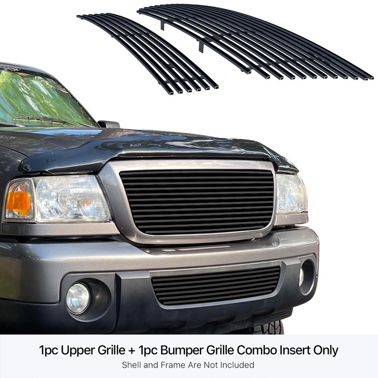 Ford Excursion MX Series Black Upper Insert Grille - 6PC - FOR-1351-B
