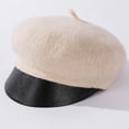 thumbnail image 6 of CoCopeaunts Newsboy Hats for Women Fashion Winter Hat Leather Brim Beret Hat Vintage Casual Newsboy Cap Retro Berets, 6 of 7