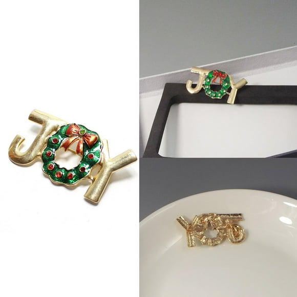 TopLLC Brooches Occident Christmas Ornament Brooch Letter Golden Brooch Brooch Brooch Fashion Brooch