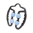thumbnail image 3 of Manual Foam Massage Roller, 360° Anti Cellulite Deep Tissue Leg Muscle Massage, 4 Wheels, Deep Tissue and Muscle Therapy (Blue), 3 of 5