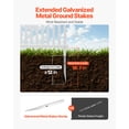 thumbnail image 3 of VEVOR 2 Panels Outdoor Privacy Screen, 48 x 48 in Air Conditioner Fence with 19.7 in Ground Stakes, Pool Equipment Enclosure, Strip Vinyl Privacy Fence, Ideal for Trash Can and A/C Units, White, 3 of 9