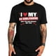 thumbnail image 3 of Camiseta Love My Ex novia, divertidas bromas de Humor, regalo para novio, camisetas 100% de algodón Unisex, camisetas informales suaves con cuello redondo, talla Europea, 3 of 4