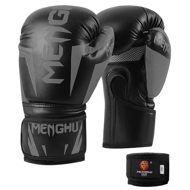 Mitones de boxeo Irfora Guantes de boxeo con correas de soporte de muñeca Kick Boxing Muay Thai Punching Training Bag Guantes Manijas ajustables Manoplas para deportes al aire libre Equipo de práctic