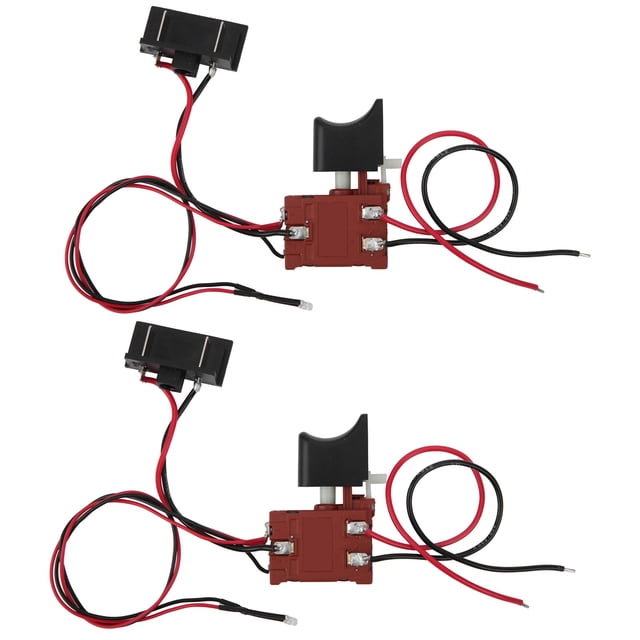 2 Pcs Interrupteur de Scie Contrôle de Vitesse Interrupteur de Déclenchement de Régulation de Vitesse Progressive avec Lumière