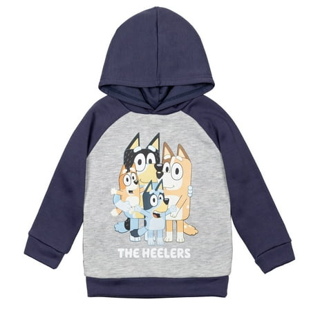 

Bluey Bingo Mom Toddler Boys Fleece Hoodie Light Blue / Grey 5T