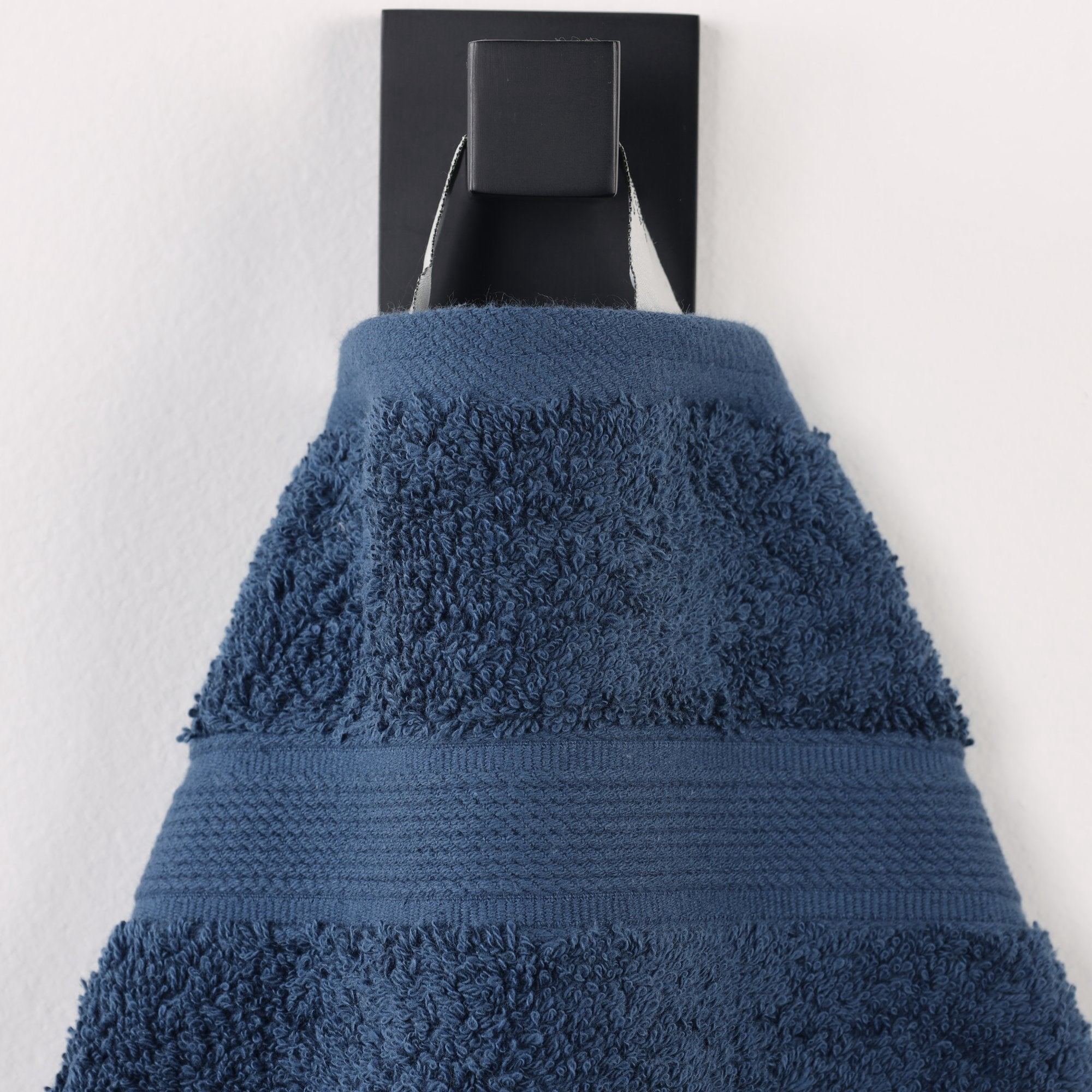 Superior Oregon Organic Cotton Medium Weight Bath Towels, 2-Piece Set, Navy Blue