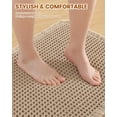 thumbnail image 3 of Smiry Waffle Bathroom Rugs 24x17, Extra Soft Absorbent Bath Mat, Non Slip Quick Dry Bath Rugs for Bathroom Floor, Tub and Home Decor with Tassels Boho, Brown, 3 of 7