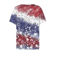 thumbnail image 7 of 250th America Anniversary Shirt Women Short Sleeve V Neck Button Down USA Flag Freedom Tops, 7 of 7