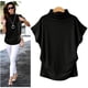 thumbnail image 2 of Cuello alto T-sleeve camiseta de manga corta fábrica de mujeres MABOTO Khaki XL, 2 of 4