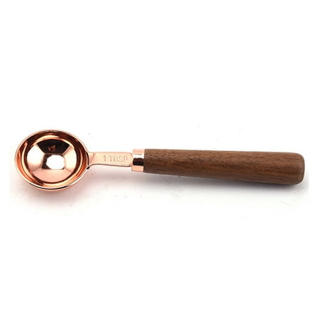 

MATHOWAL 15ML Walnut Wooden Measuring Coffee Beans Powder Scoop Mini Tea Spoon Milk Powder Ice Cream Sugar Salt Spice Spoon Kitchen
