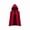 Burgundy, variant on Halloween red hooded cape for women, lace-trimmed cape, stage short style